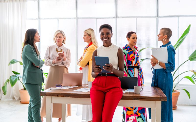 Group of businesswomen meeting in the office