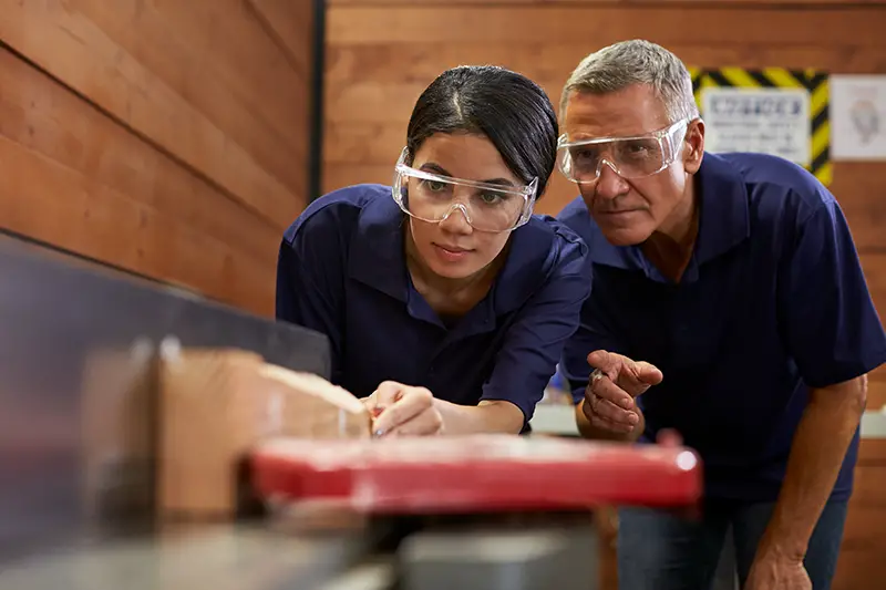 Carpenter Training Female Apprentice