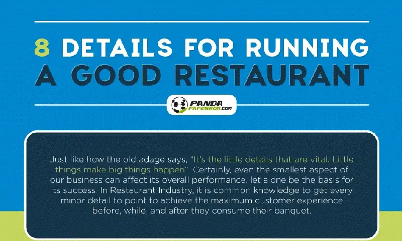 8 Details For Running A Good Restaurant - An Infographic