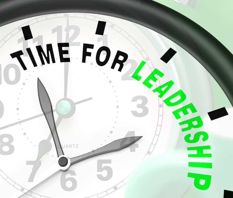 Time for leadership concept