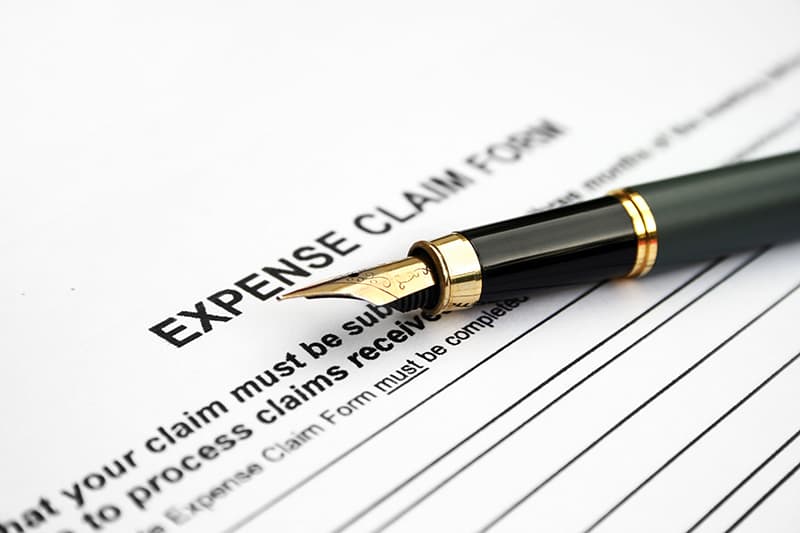 Expense claim form