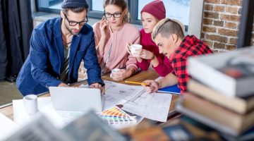 For young stylish designers working at project in office