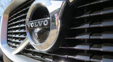 Volvo badge and front grill