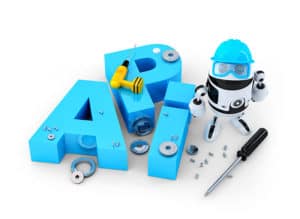 Why Should You Learn API Design - Robot with application programming interface sign. Technology concept. Isolated on white background