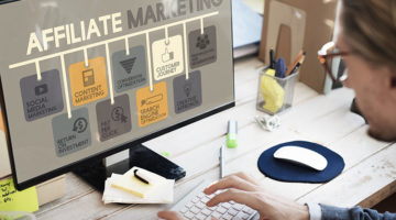 Affiliate marketing advertising commercial concept