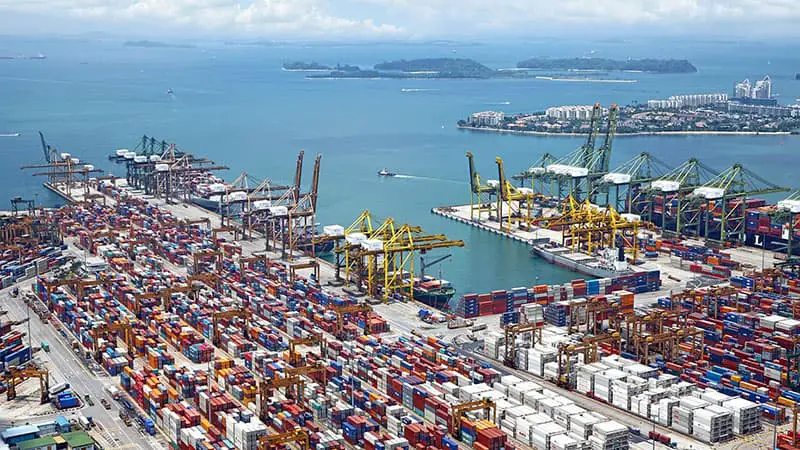 freight brokerage factoring - port ships cranes freight