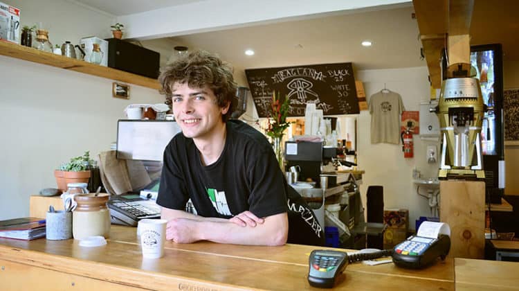 Happy member of staff