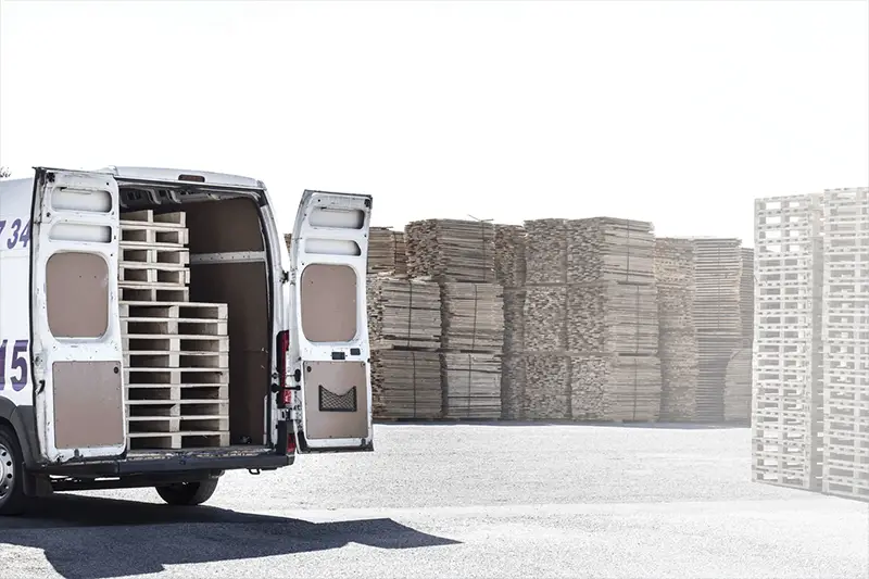 transportation - delivery services - sustainable packaging - pallets