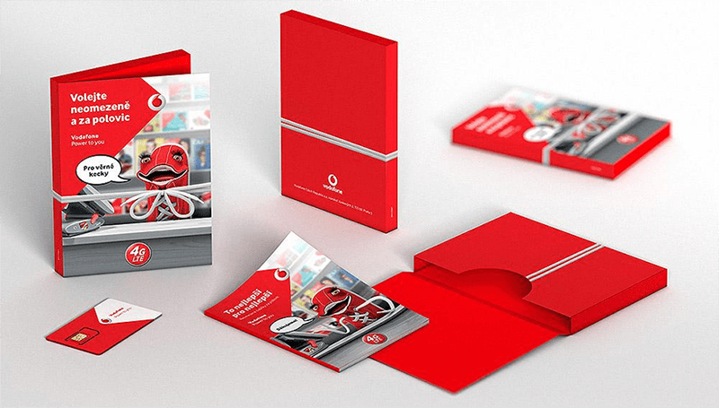 Vodafone brand packaging
