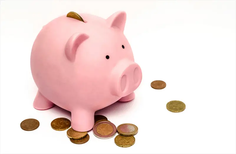 Ways to Finance Your Business - savings - piggy bank and coins