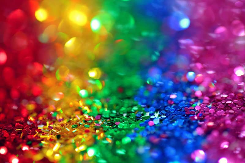 Assorted rainbow coloured sequins