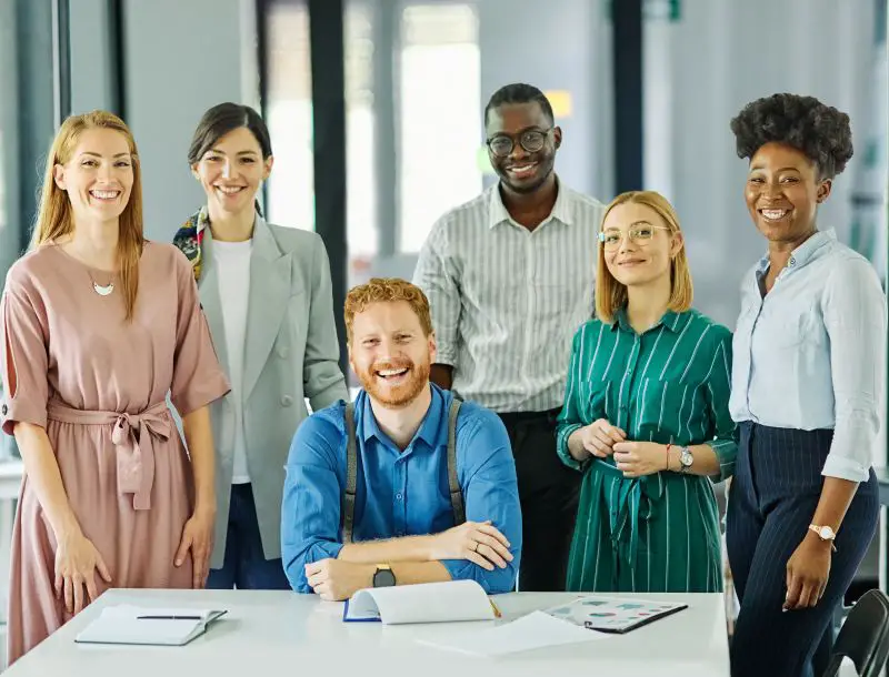 young business people meeting office teamwork group