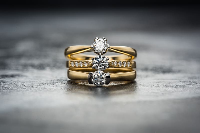 Jewelry, gold and diamond rings, jewellery
	  
