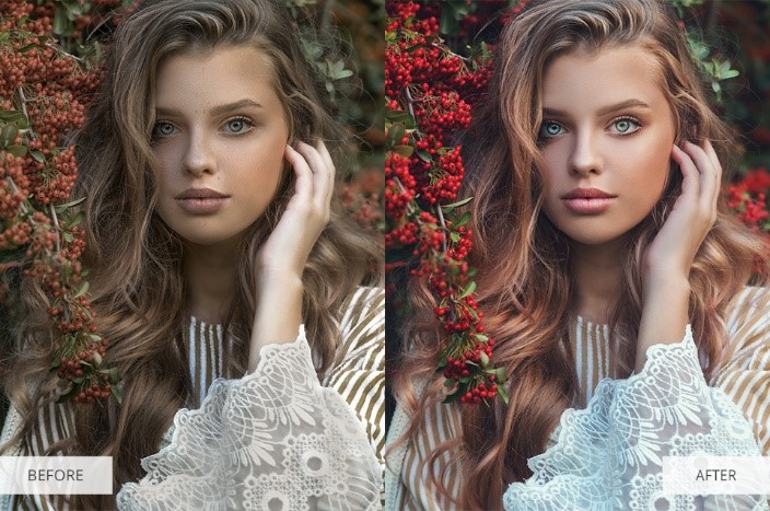 Matte Lightroom Presets for Portraits-Before and After