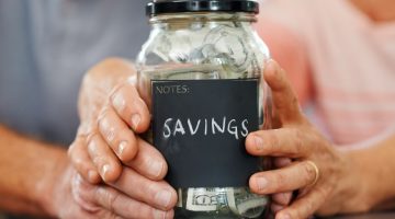 Savings for retirement concept