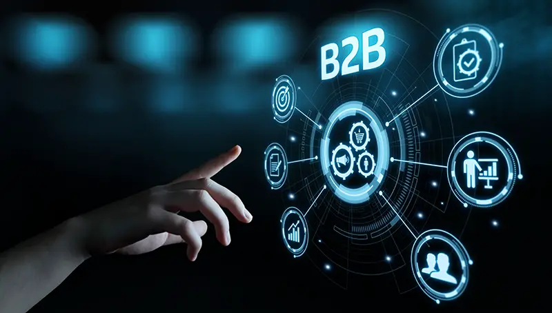 B2B Business Company Commerce Technology Marketing concept.