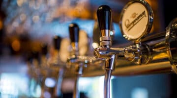 Focused image of brewery machinery