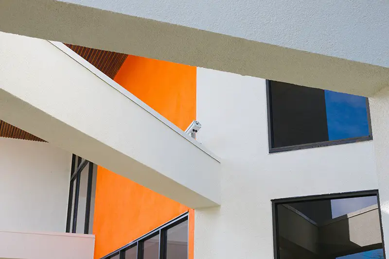 Orange and white concrete real estate property