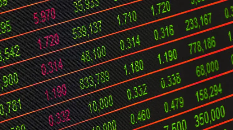 Stock exchange board - trading options