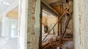 real estate property undergoing renovation