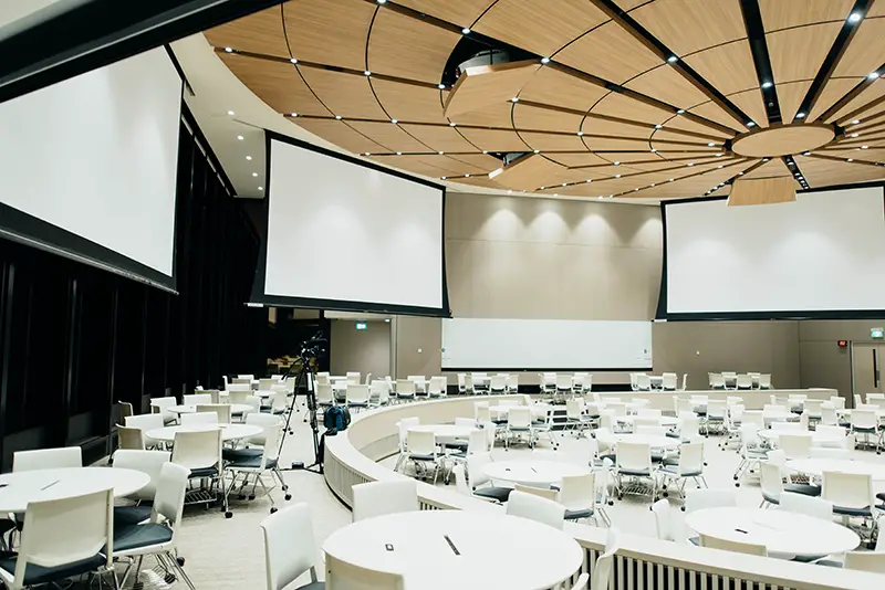 Event room with projector