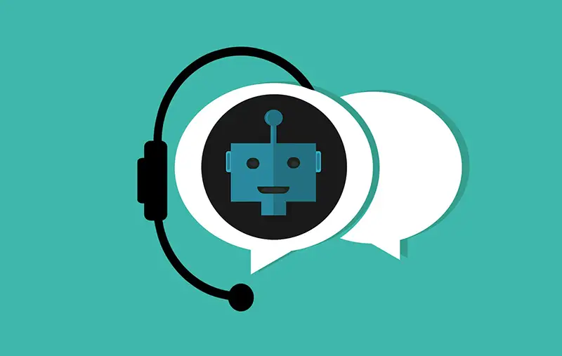 chatbot assistant support icon illustration