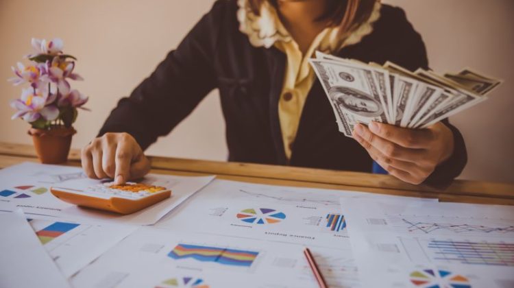 Business Man Financial Inspector And Secretary Making Repor