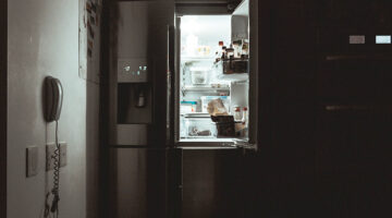 Silver French door refrigerator