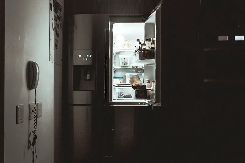 Silver French door refrigerator