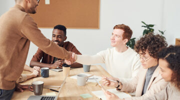 People doing handshakes