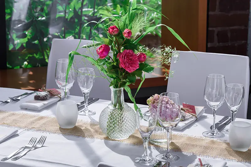 Elegant table arrangement for occasion