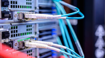 White and blue cables
