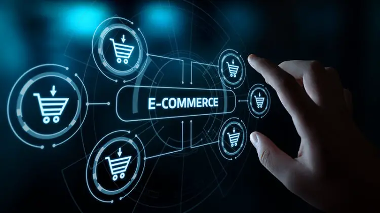 e-commerce add to cart online shopping business technology internet concept.