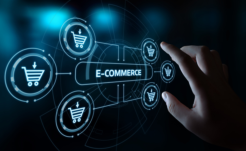 e-commerce add to cart online shopping business technology internet concept.