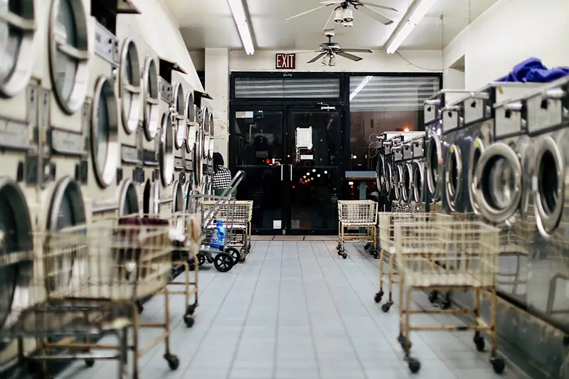 Empty laundry shop