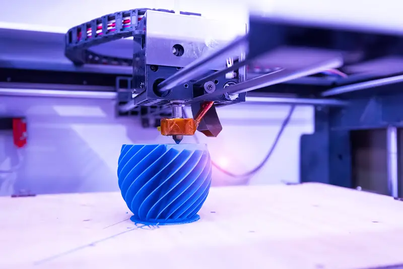 Focused image of 3D printing