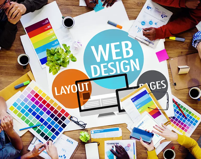 Web Design Content Creative Website using color Responsive Concept
