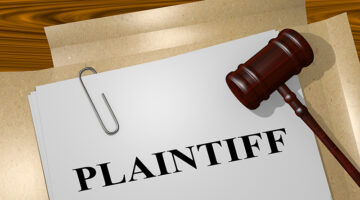 Plaintiff text on white folder