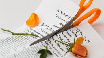 Divorce separation marriage concept