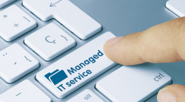 Managed IT service on keyboard