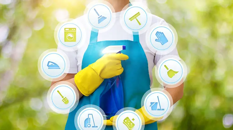 Cleaning services concept