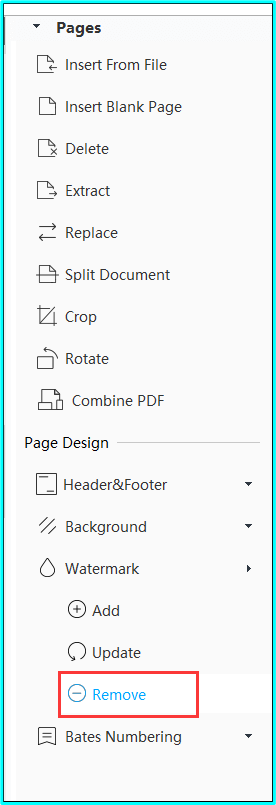  remove the watermark from pdf page design