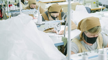 Women working in sewing factory