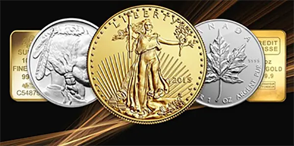 Pure silver or gold coin 