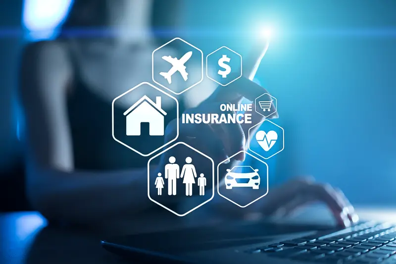 Online insurance on virtual screen