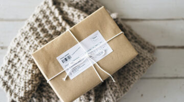 Closeup of parcel box