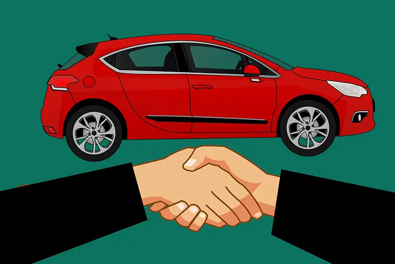 Shake hand buy car