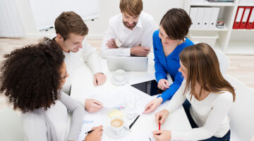 Multiethnic business team in a meeting