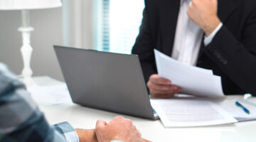 Applicant in a job interview