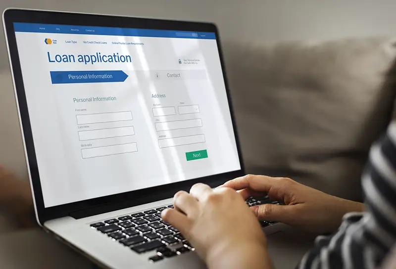 Person applying for a loan application